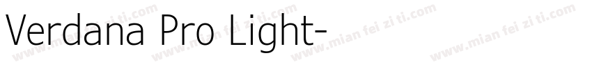 Verdana Pro Light字体转换